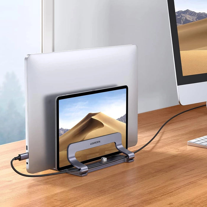 Ugreen LP258 Vertical Stand for 2 Devices Aluminum for Laptop Tablet - Silver