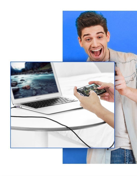 Ugreen US284 50941 USB-A (straight) / USB-C (angled) 3A Cable 1m - Gray