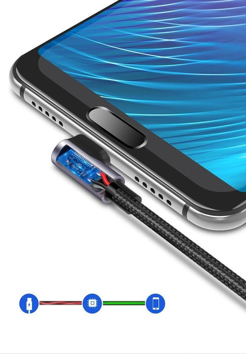 Ugreen US284 50941 USB-A (straight) / USB-C (angled) 3A Cable 1m - Gray