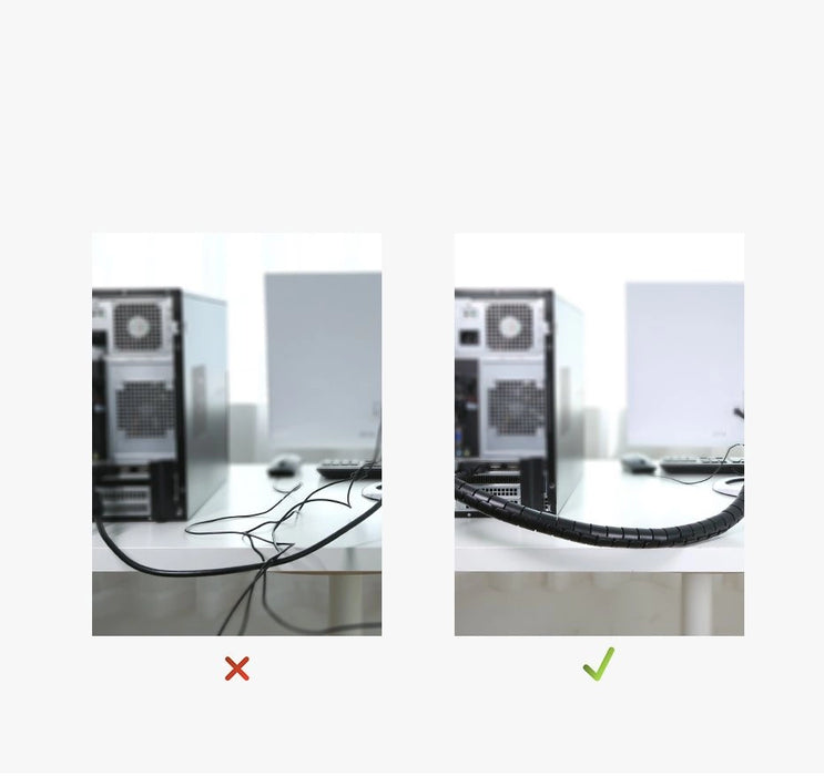 Ugreen LP121 cover 30818 cable organizer 1.5m - black