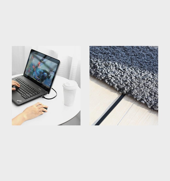 Ugreen Flat Cable Internet Cable Ethernet Patchcord RJ45 Cat 6 UTP 1000Mbps 0.5m Black (50183)