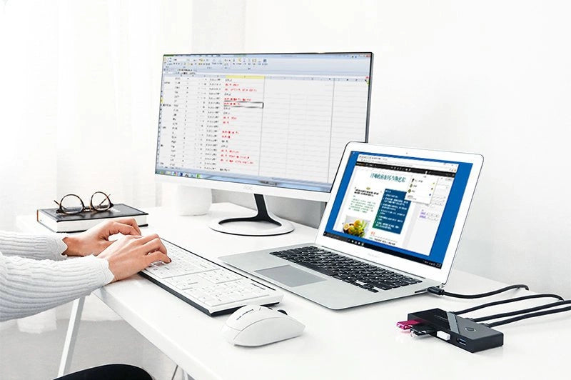 Ugreen switch box HUB switch 4x USB 3.2 Gen 1 USB splitter for two computers black (US216 30768)