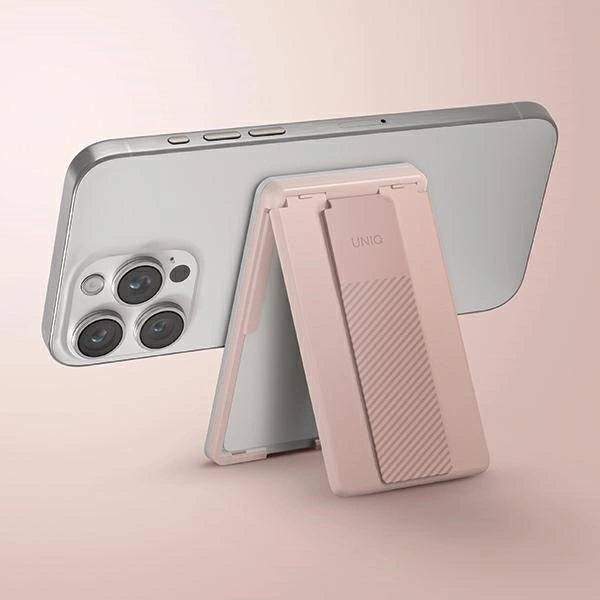 Uniq Heldro ID magnetic wallet with support and band - black