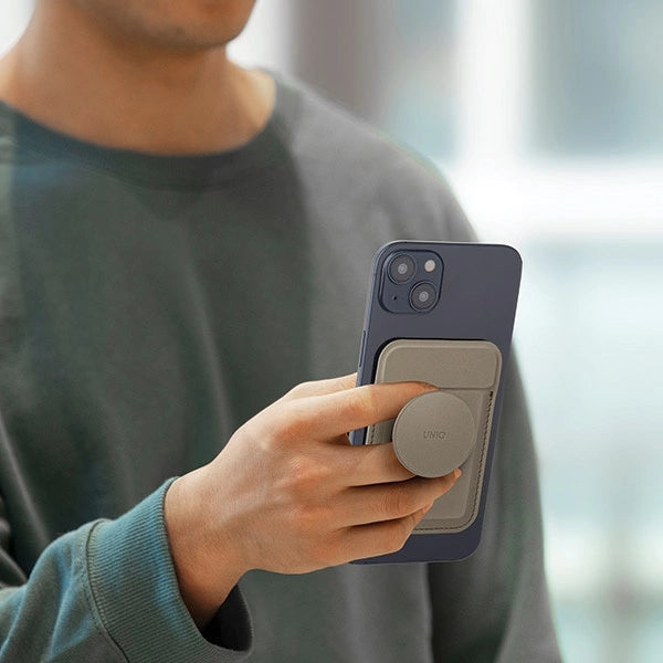 Uniq Flixa Magnetic Card Wallet with Stand Yellow/Canary Yellow MagSafe