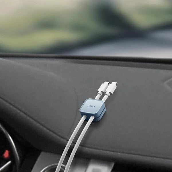 Uniq Pod Self-adhesive Cable Organizer Set of 8 Blue/Arctic Blue