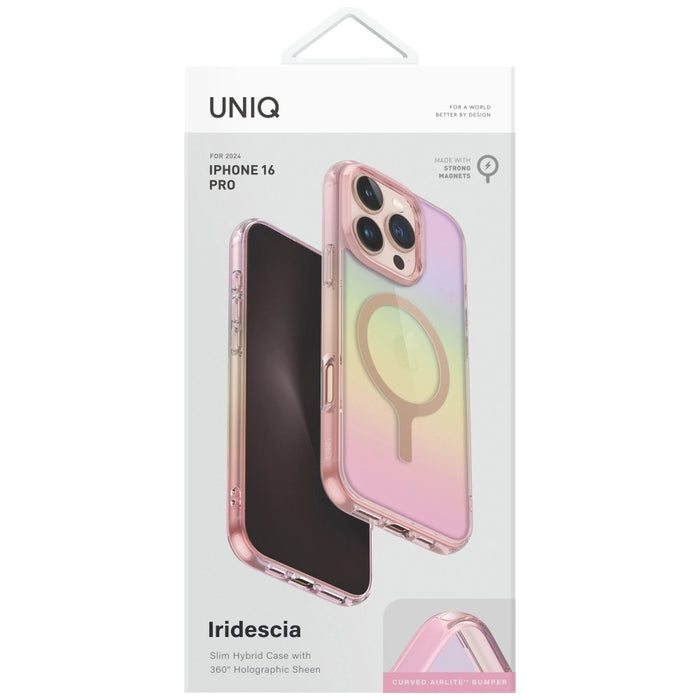 Uniq Iridescia Magclick Charging Case for iPhone 16 Pro - Pink