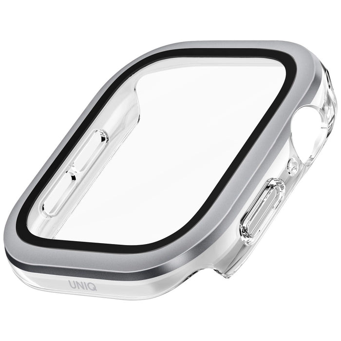 Uniq Voute tempered glass case for Apple Watch 10 46 mm - silver