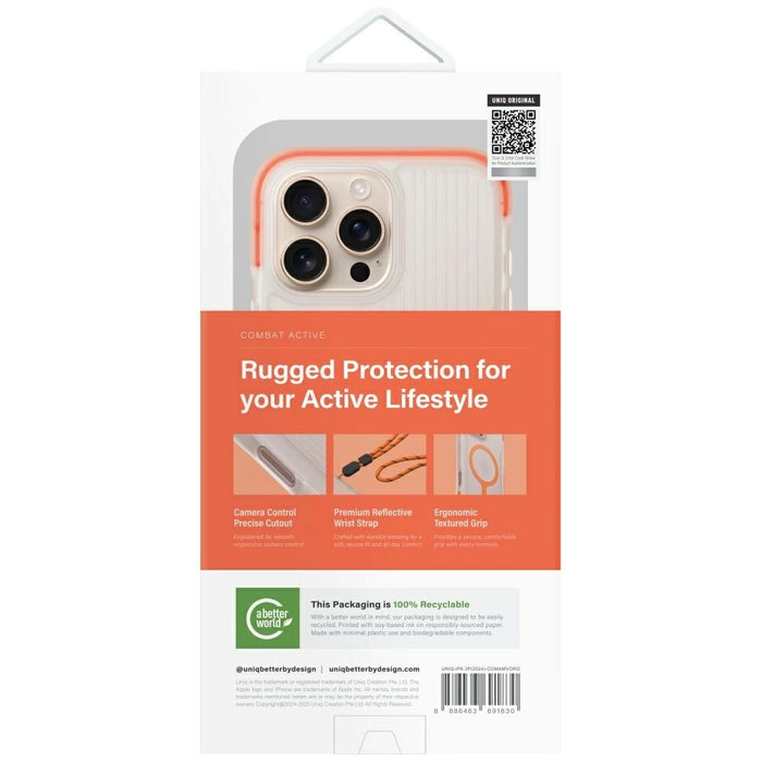 Uniq Combat Active Magclick Charging Case for iPhone 16 Pro - Orange