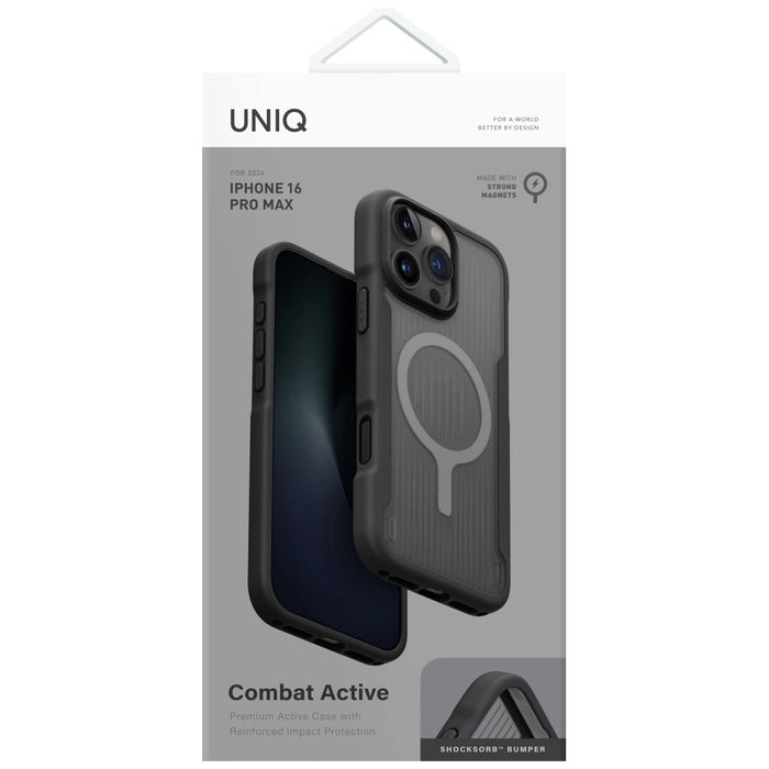 Uniq Combat Active Magclick Charging Case for iPhone 16 Pro Max - Black