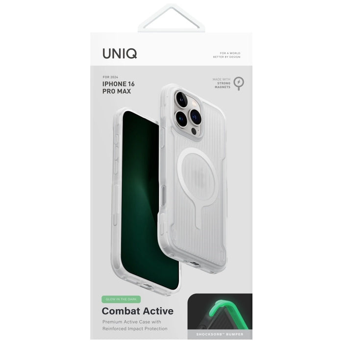 Uniq Combat Active Magclick Charging Case for iPhone 16 Pro Max - White
