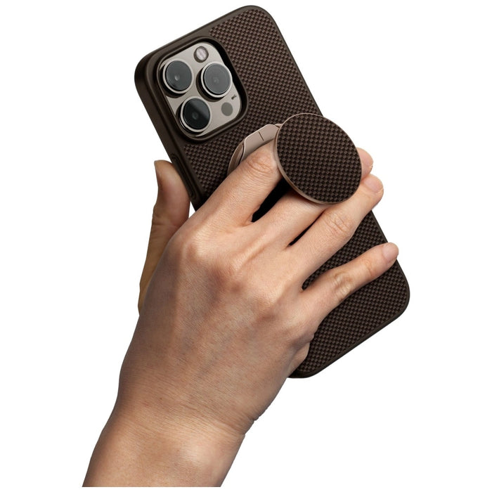 Uniq Keva Air Magclick Charging GripFit Case for iPhone 16 Pro - Brown