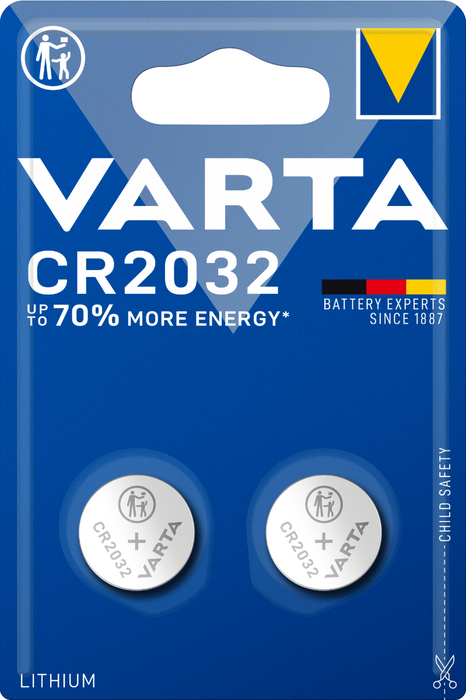 Lithium Button Batteries Varta CR 2032 230 mAh 3 V (2 Units)