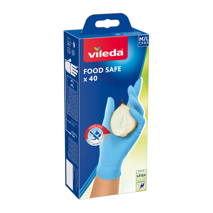GLOVES FOOD SAFE M/L 40 PCS VILEDA