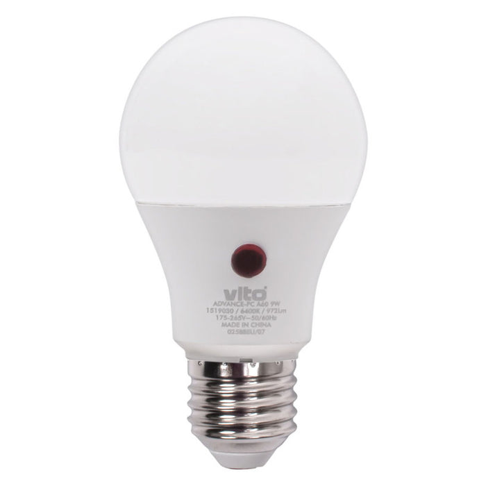 LED BULB E27 9W 6400K 954LM WITH SENSOR DAY AND NIGHT VITO