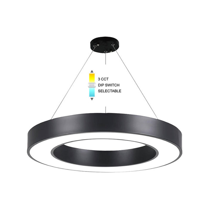 LED PENDANT 45W 3000-6000K 3600LM WITH KEY BLACK VITO FINESSE