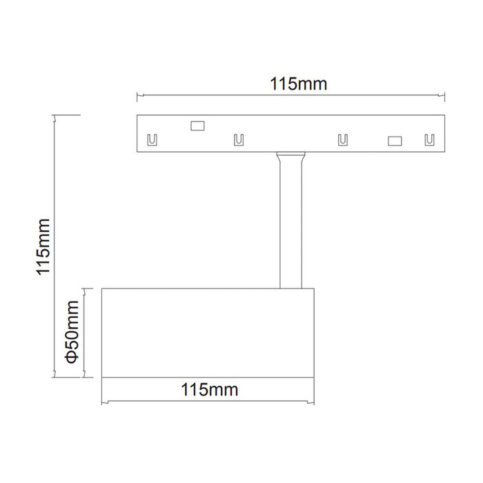 LED SPOT 12W 4000K BLACK FOR MAGNETIC-RAIL MOUNTING VITO