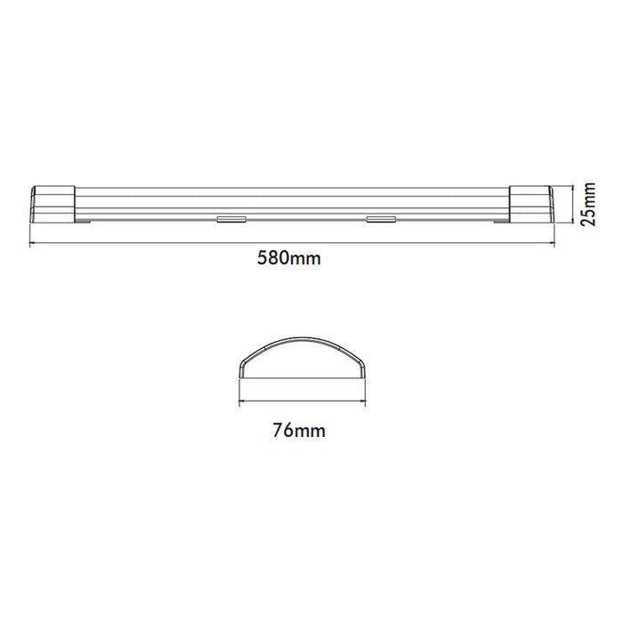 LED LINEAR FLUID 18W 6000K 1836LM 60CM VITO FIT-A