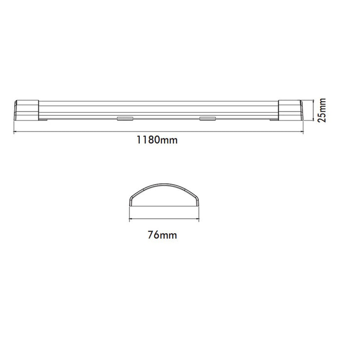 LED LINEAR FLUID 36W 4000K 3672LM 120CM VITO FIT-A