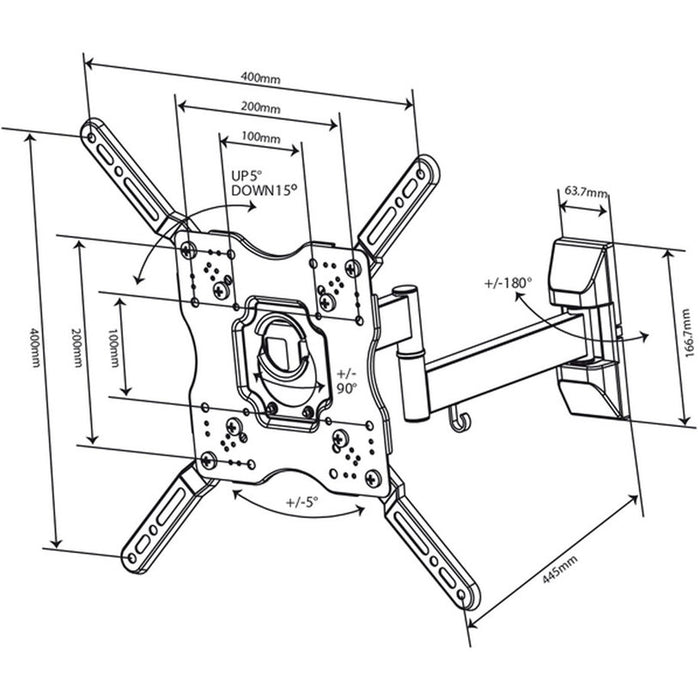 TV STAND VIVANCO 37980 BLACK