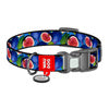 Waudog "Fig" nylon dog collar with QR code, size XL