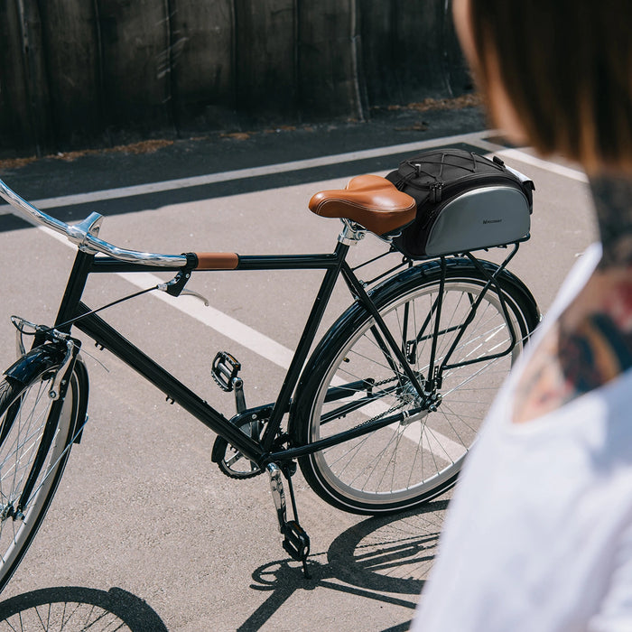 Wozinsky bike carrier bag with shoulder strap 13l black (WBB1BK)