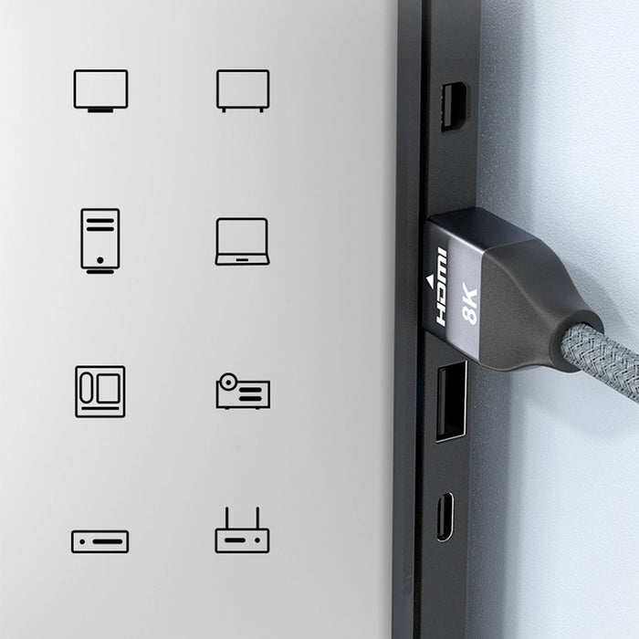 Wozinsky cable HDMI 2.1 8K 60 Hz 48 Gbps / 4K 120 Hz / 2K 144 Hz 2 m silver (WHDMI-20)