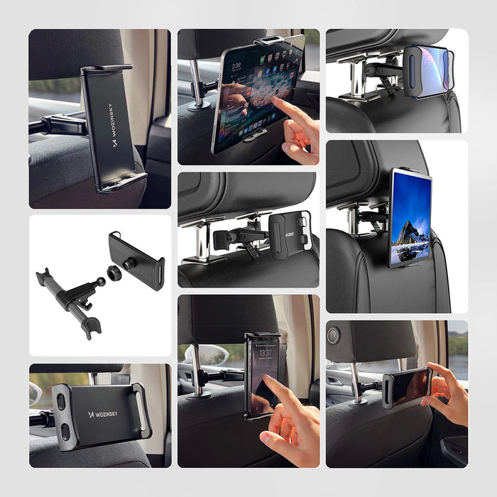 Wozinsky car headrest holder with hanger black (WTHBK2)