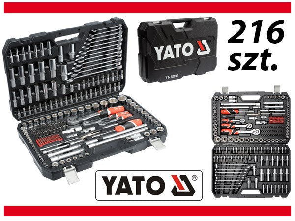 YATO YT-38841 1/4", 3/8", 1/2" Socket wrench set