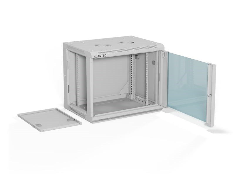 ALANTEC 19" 9U 600x450 wall-mounted cabinet, grey
