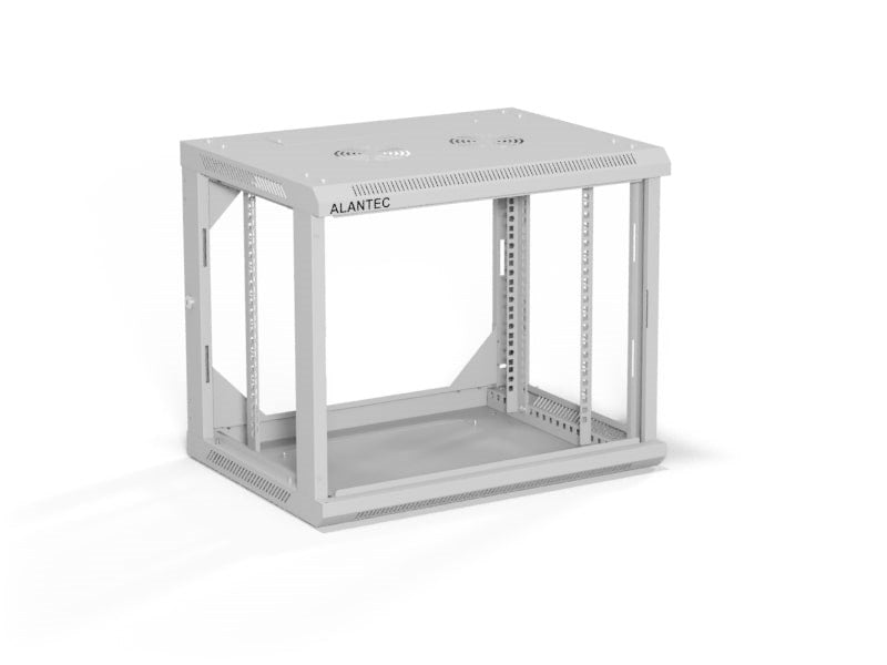 ALANTEC 19" 9U 600x450 wall-mounted cabinet, grey