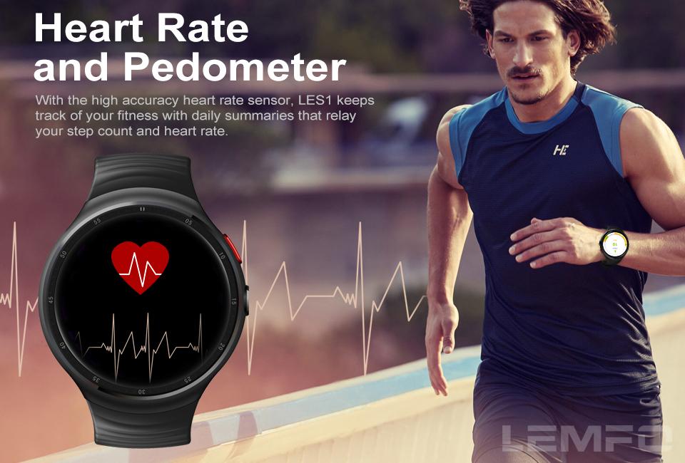 A smart watch camera LEMFO LES1 Android 5.1 MTK6580 1GB + 16GB - Smart Watches