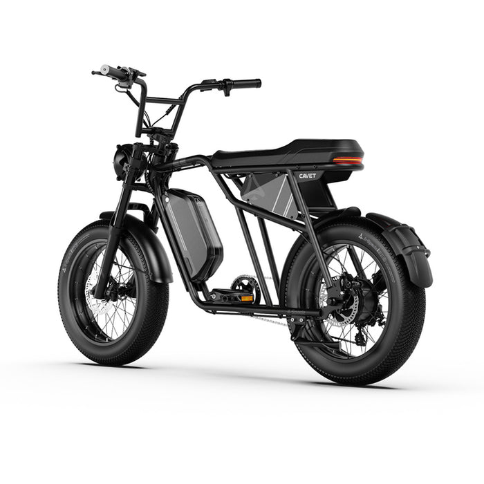 Electric bicycle A-SPADZ CAVET AIR FAT 20" BLACK 250 W, UP TO 25 KM/H, MILEAGE UP TO 100 KM, 20.00 "