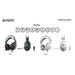 A4tech Fstyler FH300U Headphones with microphone USB Noice Cancelling white - Слушалки<<<Компютърна