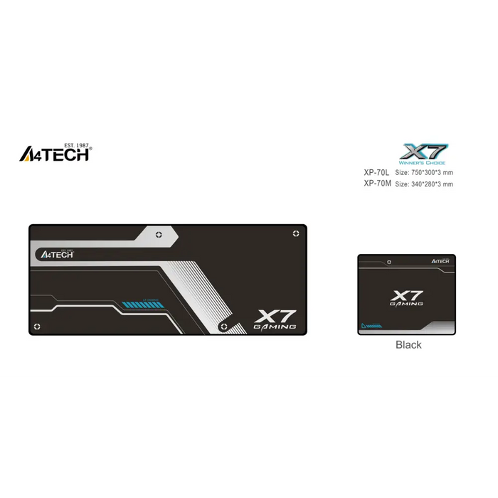 A4Tech X7 Gaming Mouse Pad XP-70L Size 750 x 300 x 3mm - Геймърски падове<<<Геймърска периферия<<<ValiAPI&&&Геймърски
