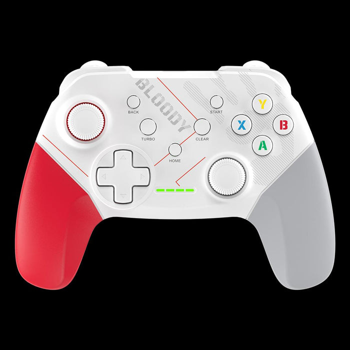 Gaming controller A4tech Bloody GPW50, Dual-mode wired and wireless, White