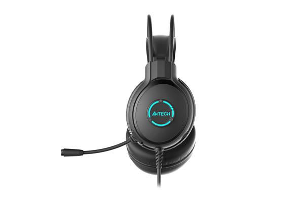 Headphones with microphone A4TECH Fstyler FH300U, LED Backlit, Black