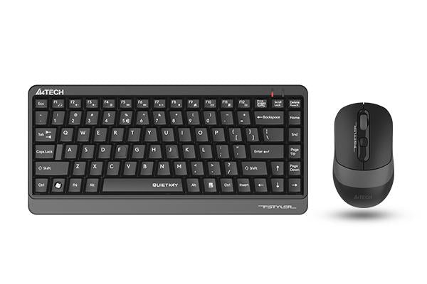 A4TECH Fstyler FGS1110Q Keyboard and Mouse Set, Wireless, Gray