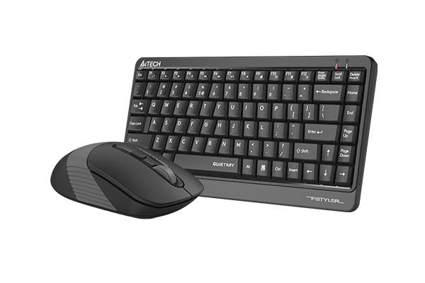 A4TECH Fstyler FGS1110Q Keyboard and Mouse Set, Wireless, Gray