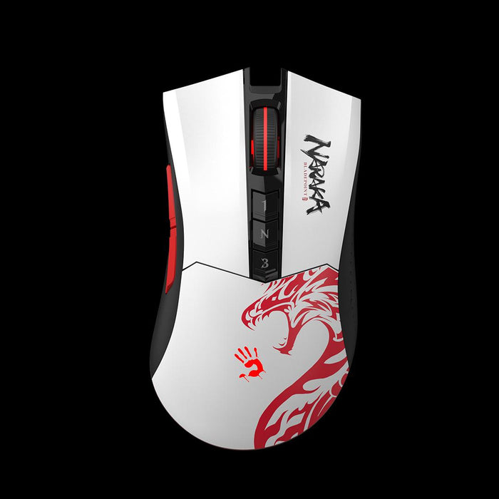Wireless Gaming Mouse A4tech Bloody R90 Plus Naraka, 2.4 GHz, Black