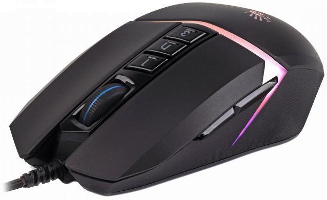 Gaming optical mouse A4 Bloody W60 Max Stone, Wired, USB, RGB, 10000cpi, 8 buttons, Black
