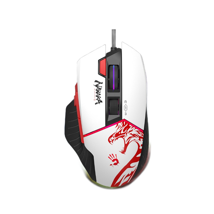 Gaming mouse A4tech bloody W95 Max, Wired, 12000 cpi, Naraka, Black/White
