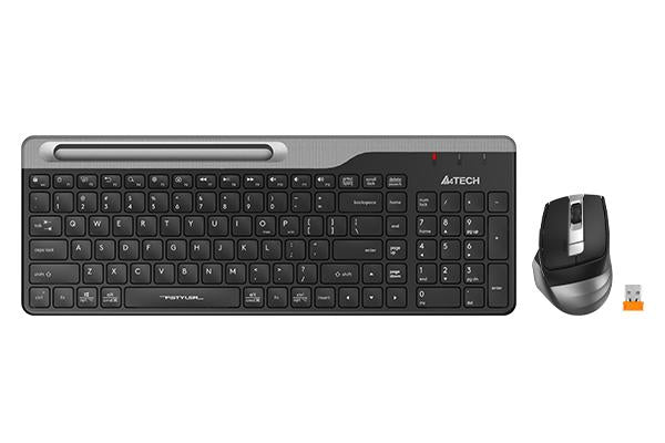 A4TECH Fstyler FB2535C Keyboard and Mouse Set, Bluetooth & 2.4G, Black/Grey