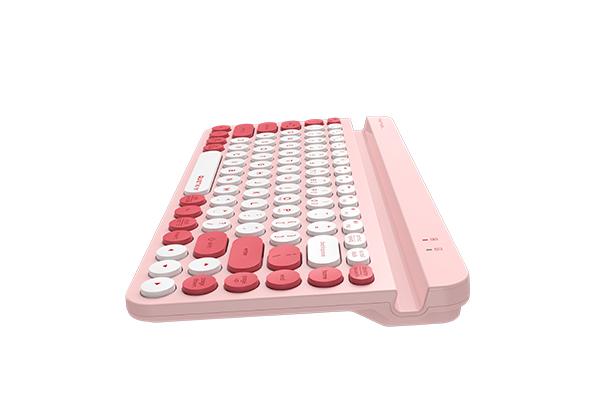 A4tech Fstyler FBK30 Wireless Keyboard, Bluetooth, 2.4G, Phone Stand, Cyrillic, Pink