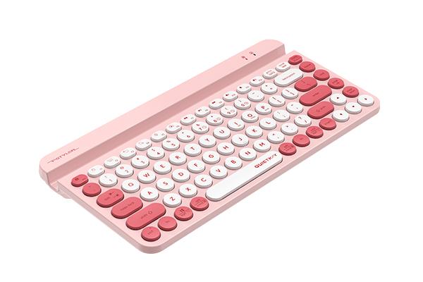 A4tech Fstyler FBK30 Wireless Keyboard, Bluetooth, 2.4G, Phone Stand, Cyrillic, Pink