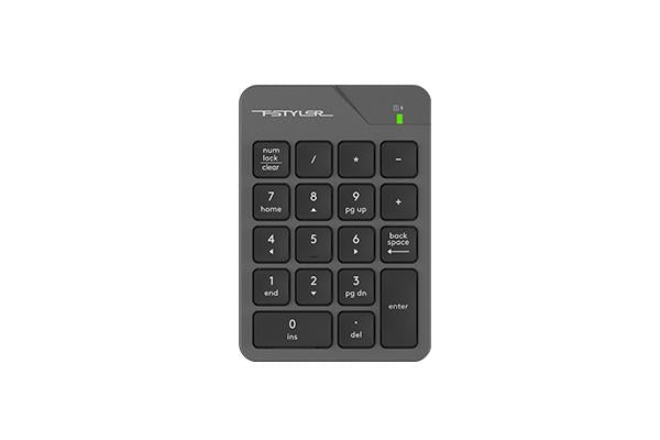 A4tech Digital Wireless 2.4Ghz Keyboard FGK21C, Black, LiIon Battery, USB-C Charging