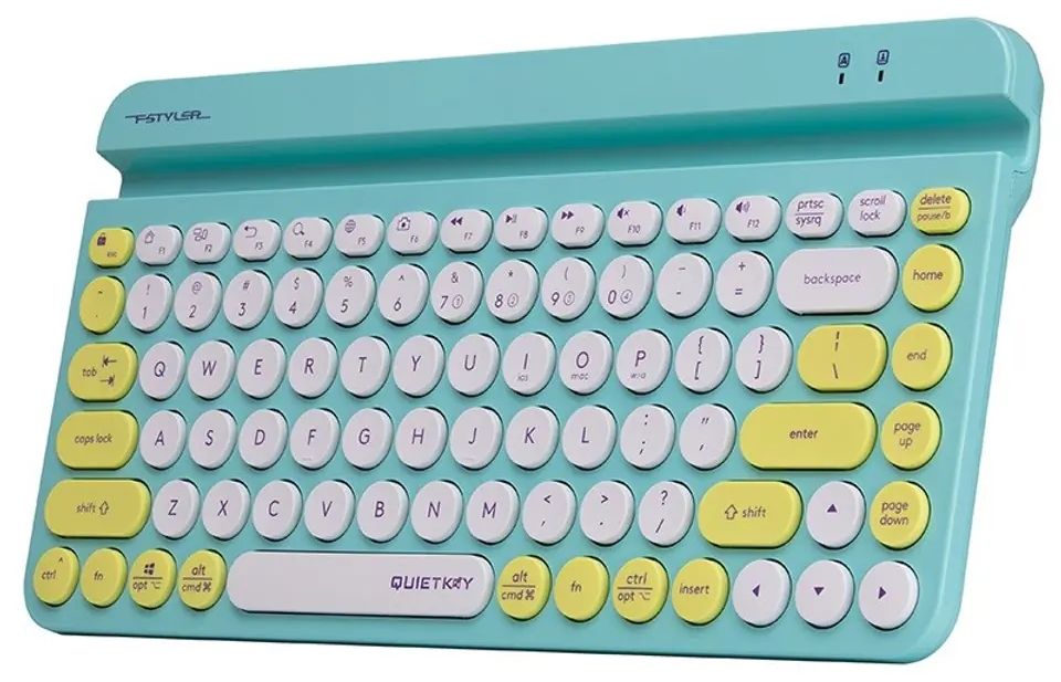 A4tech Fstyler FBK30 Wireless Keyboard, Bluetooth, 2.4G, Phone Stand, Cyrillic, Avocado