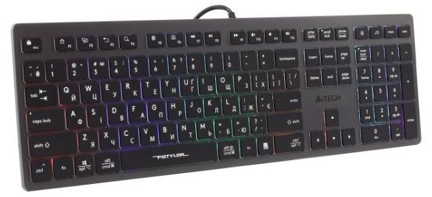 Keyboard A4 Tech A4TKLA47125 White Black Grey QWERTY
