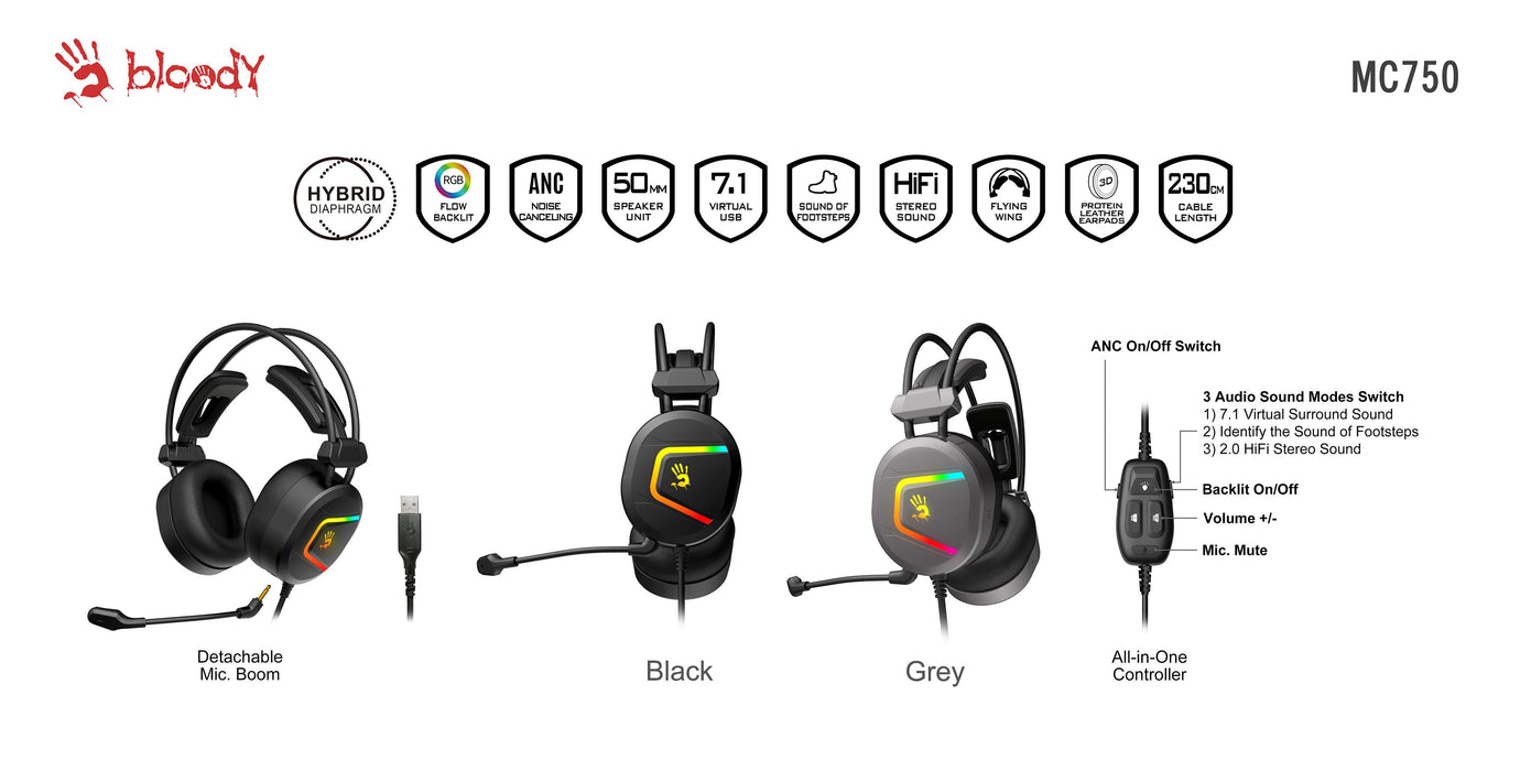 A4TECH Bloody MC750 Gaming Headset