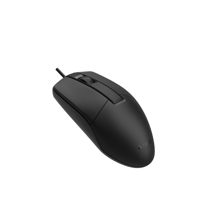 A4tech OP-330S V-Track Optical Mouse, Silent Click, 1000 dpi, USB Black