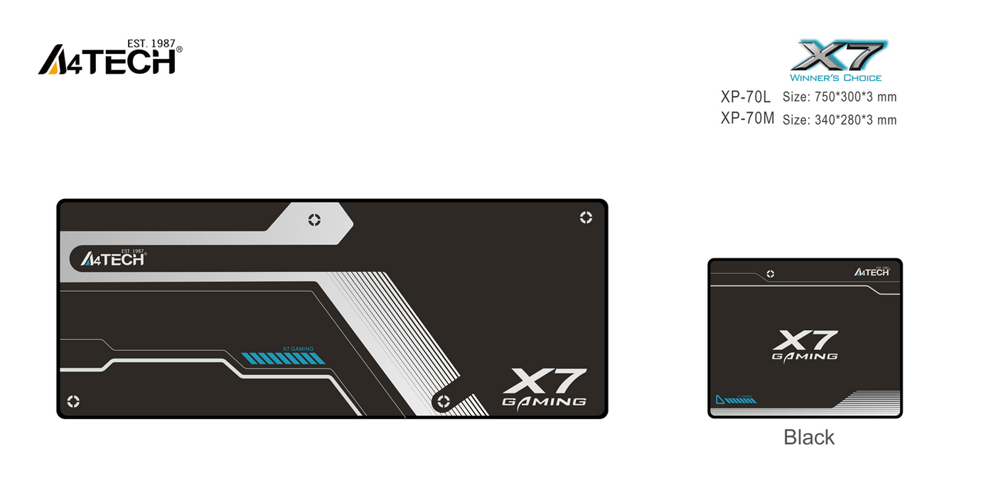 A4Tech X7 Gaming Mouse Pad XP-70L Size 750 x 300 x 3mm